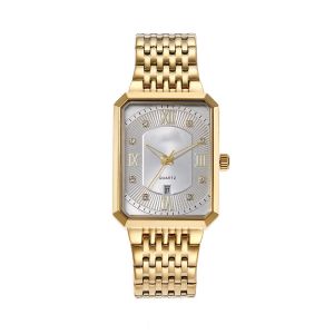 Business Silver Quartz Watch 24cm With Time Display Function