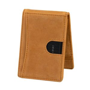 GENUINE LEATHER RFID Blocking Slim Front Pocket Mens Wallet Money Clip With ID