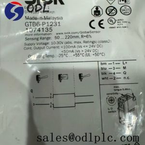 GTB6-P1231 Sick PLC Micro photoelectric sensor, UV voltage>24 V maximum IA=50 mA
