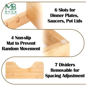 High Quality Bamboo Kitchen Cookware Multifunction Storage Rack