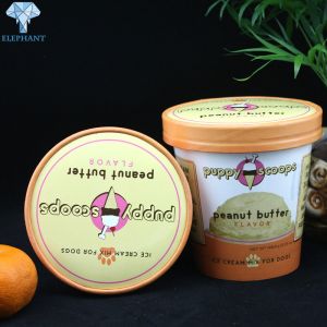 OEM ODM Custom Printed Ice Cream Containers 8OZ With Lid