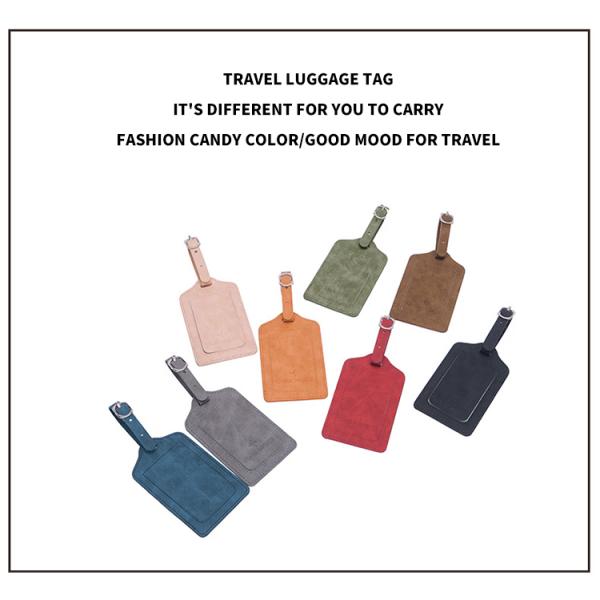 Customized Saffiano Travel Suitcase with Personalized Name Tag and Pu Leather Tag