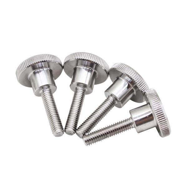 Quality A2 A4 Stainless Steel Knurled Shoulder Thumb Screw DIN464 Knurled Thumb Screw for sale