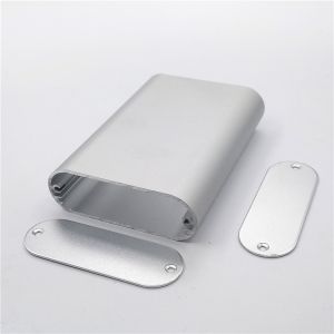 DIY Silver and Black Extrusion Aluminum Power Bank Enclosure Width 70*24*100mm