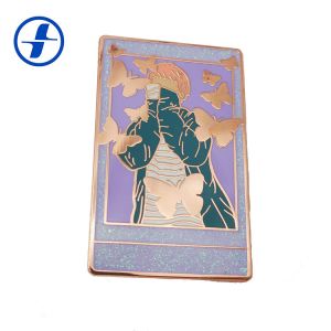 Metal Plating Hard Enamel Glitter Enamel Pins With Appearance Custom