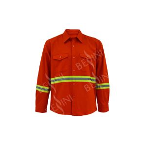 High Visibility Custom Work Shirts XS-3XL Size With Detailed Sleeve Band