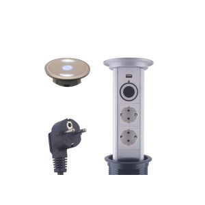 Wholesale Smart Motorized Pop Up Socket 250V 16A 2 X EU Outlets from china suppliers