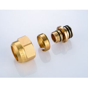 6111 Polished Brass Water Distribution Manifolds up to 12 Branches w/ Concealed