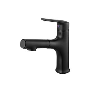 Wholesale AG4135MB Basin Mixer Faucet , Matte Black Pull Out Spout Faucet from china suppliers