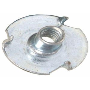 M8 A325 Steel Zinc Plating 4 Claw 4 Prong Furniture Tee Nut With Pronge DIN1624