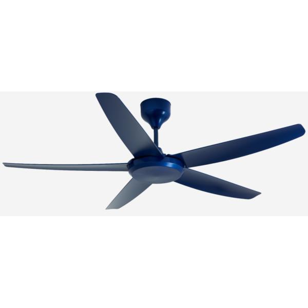 Modern Blue 56 Inch DC Motor Ceiling Fan Remote Control Without Light for living room