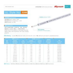 UL3266 300V 125C 10-32AWG XLPE Wires and Cables for Home Appliance Heater