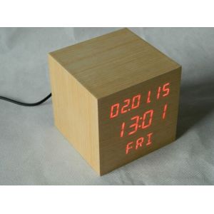 Square Shape Calendar Snooze Temperature Mulit Function Desktop Clock