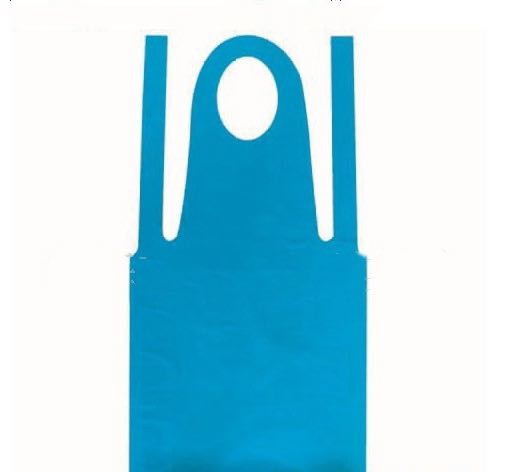 Quality Custom Blue Disposable Plastic Aprons For Hypermarket for sale