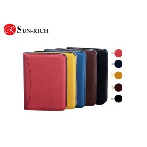 Buy cheap Pu Leather Manager folder notebook with zipper and Calculator from wholesalers