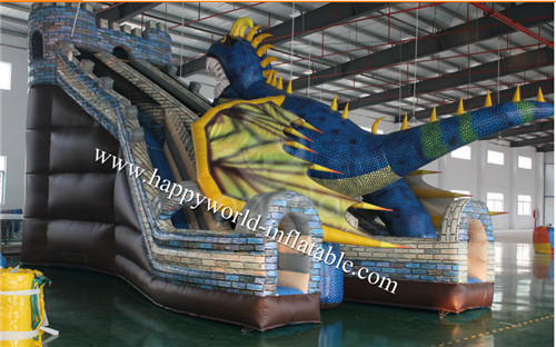 inflatable chameleon dinasour slide , inflatable dry slide ,giant inflatable