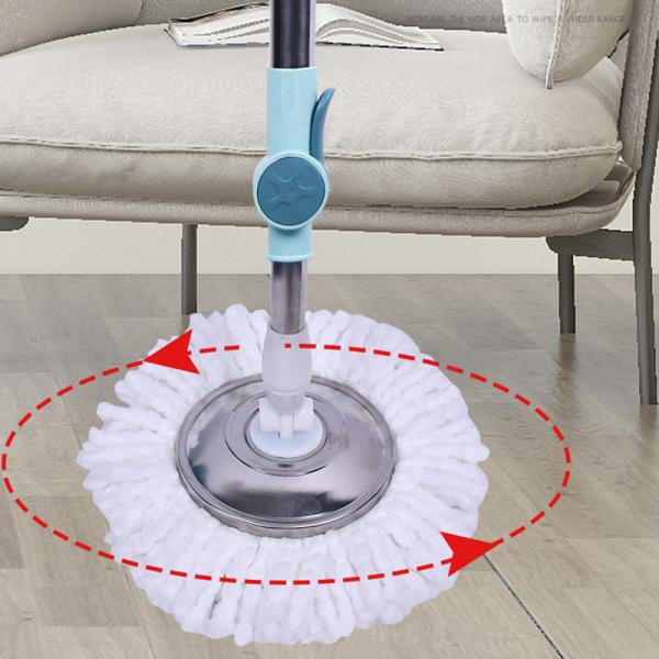 360 Degree Rotating Microfiber Spinning Mop and Bucket Set for Adjustable Cleaning