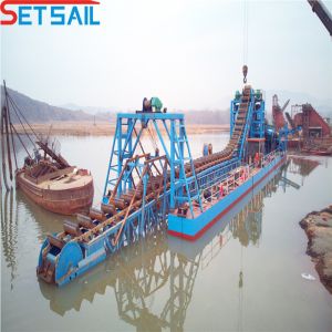 14L-39L Total Fuel Consumption Chain Bucket Gold Diamond Dredger with Four Angle