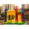 Hot commercial outdoor crayon inflatable bounce house with basketball ring N slide inside for kids parties for sale