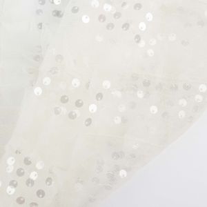 Customized Embroidered Mesh Gold Paillette Sequin Fabric Mesh Fabric With