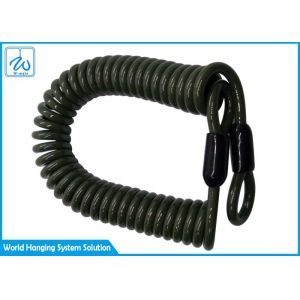Custom Coating PVC Extension Spring Safety Cable / Multi Tool Lanyard