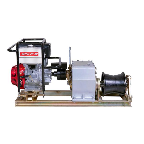 Quality Cable Pulling Winch Machine 5 Ton Gasoline Belt Continuous Grinding for sale