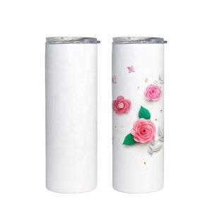 20 Oz Straight Skinny Blank Sublimation Tumblers Double Walled Insulated