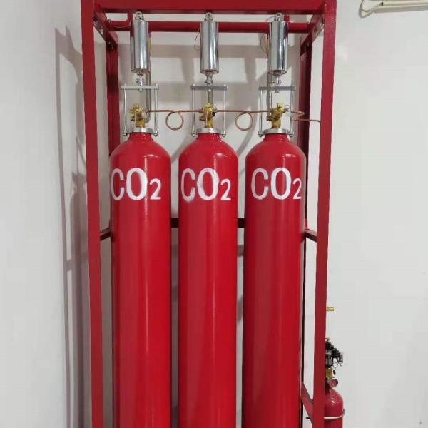 Quality Quick Response Pipe Network CO2 Fire Suppression System 70Ltr 0.6kg/L Filling Rate 6.0MPa Nitrogen Pressure for sale