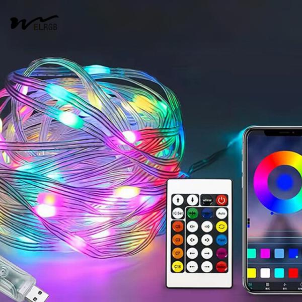 Outdoor Stall Leather Wire Light Seven Color RGB for Intelligent Control and Ambiance