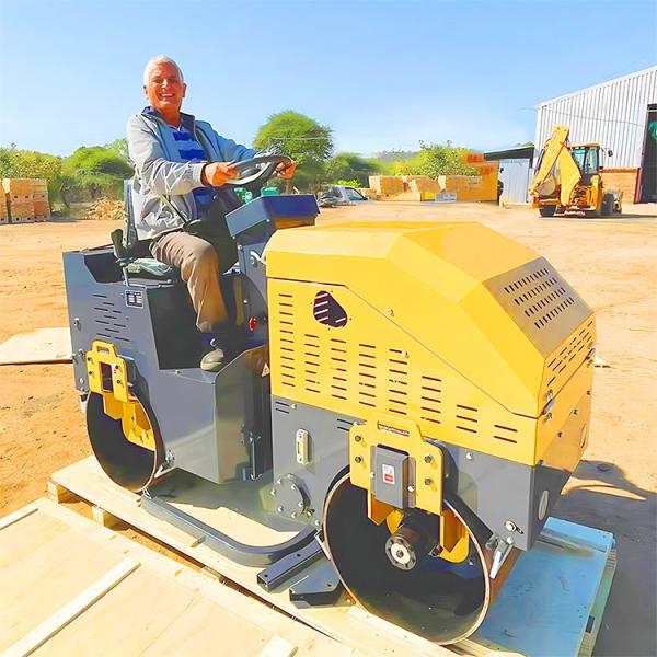 Free Shipping Small Road Roller 1.5 Tons Hydraulic Two Wheel Soil Compactor