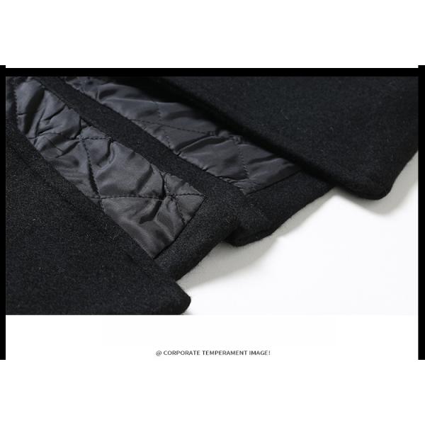 Property Security Work Uniform 100% Cotton Aviation Captain Black Woolen Coat for Men