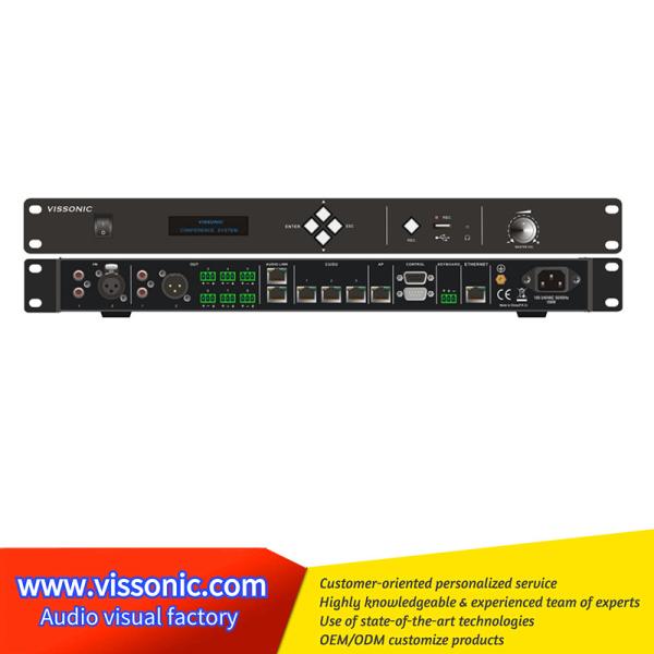 Quality Arc Shaped Surface Wireless Conference Microphone Network DSP Conference Processor for sale