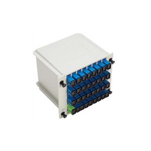 China 1 In 32 Out PLC Fiber Optic Splitter 1x32 Plug In Type PLC With SC Connector on sale