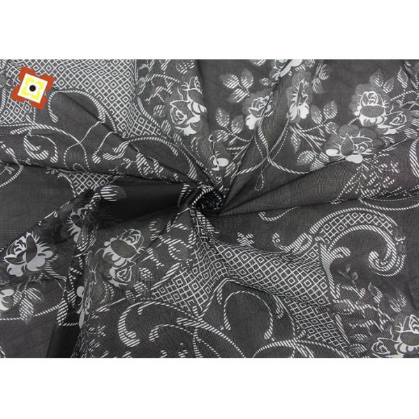 150GSM Polyester Pongee Fabric Tie Dyed Printed Matt Warp Knitted Customized