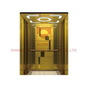 Computerized CE 800kg Mirror Finish Passenger Elevator With Stainless Steel
