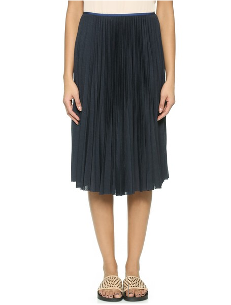 Pleated Jersey Skirt