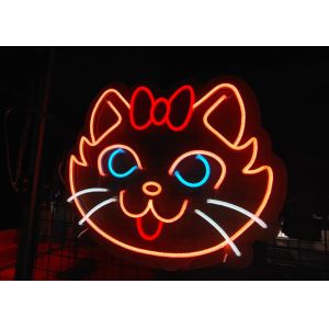 Vasten Cat Custom Led Neon Signs 200cm For Amusement Park