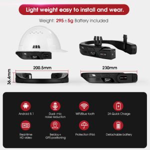 4G Security Safety Helmet With Camera Construction Engineering Intercom Intercom