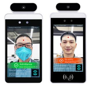 Quality Facial Recognition And Body Temperature Testing 8 Inch Device With Software For Access Control for sale