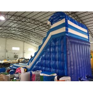 PVC Commercial Amusement Inflatable Water Slides With Pool