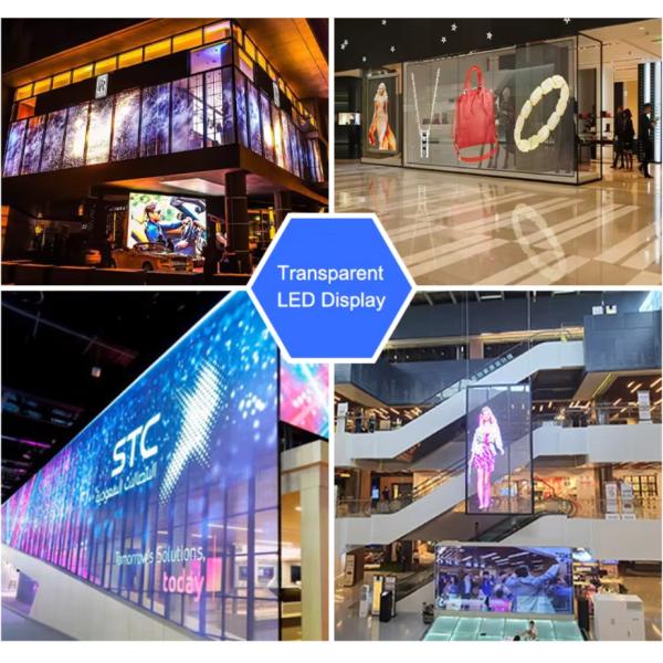 P5.2-10.4 Outdoor Transparent LED Display SMD1921 5000nits 1000×500mm Cabinet
