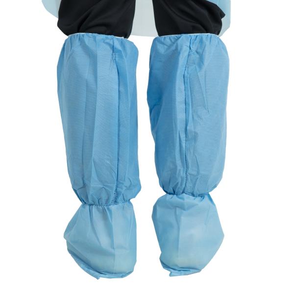 S&J CE OEM Waterproof Cleanroom White Blue Disposable Work Protection Boot Cover