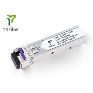 1.25G BIDI 100km 1490nm/1550nm SFP Fiber Optic Transceiver Module
