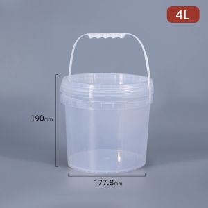 1L 2L 3L 4L 5L Empty Plastic Paint Bucket With Lids For Industrial Pail With