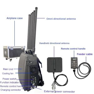 Lightweight Backpack Drone Jammer 433MHz-5.8GHz Omnidirectional