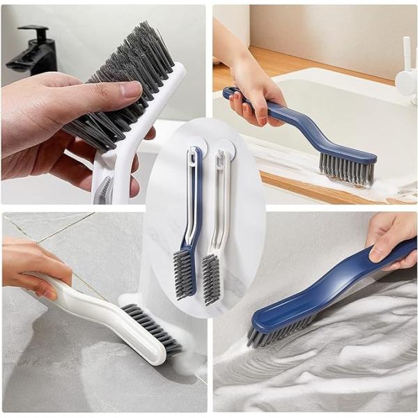 Custom Handhold 2 In 1 Multipurpose Crevice Cleaning Brush Window Corner Gap Sliding Door Track Dust Cleaner Brush