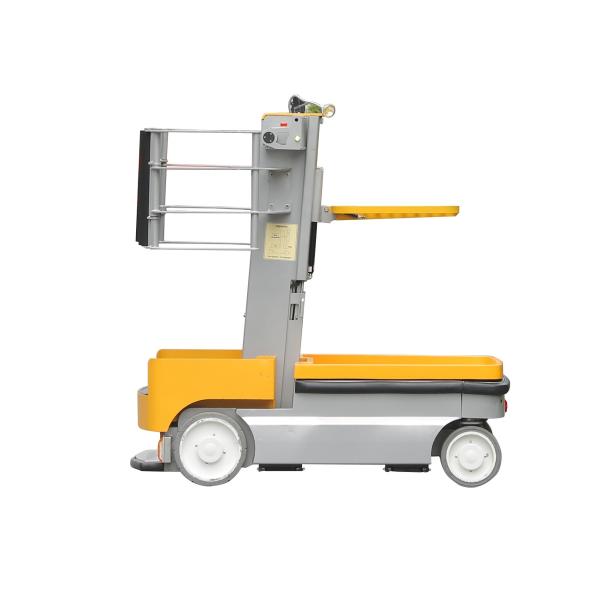 Quality Vertical Mast Type One Man lift Electric Aerial Work Platform Order Picker For Warehouse for sale