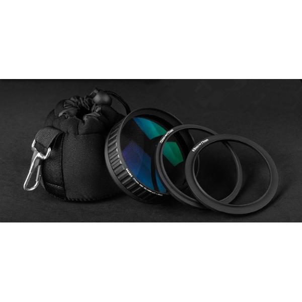 77mm Portable Macro Camera Lens Environmental Protection Glass Black Color