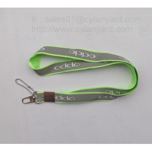 Secure reflective band lanyards with visibility at night, printed reflective