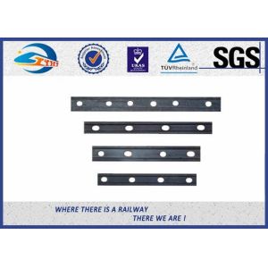 Ordinary rail joints fish plates joint bars on a railway track